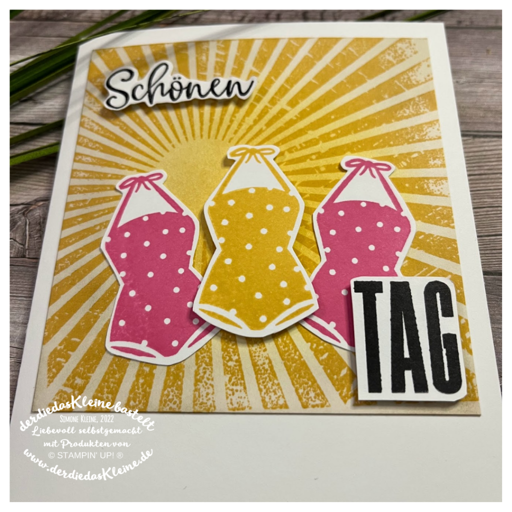 Schönen Tag Polaroid-Sommerkarte Detailansicht