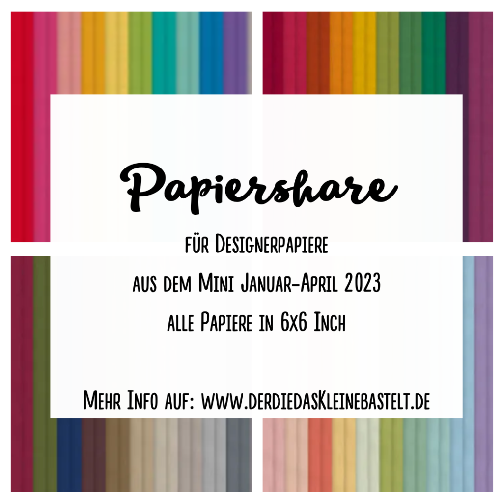 Papiershare für Designerpapiere aus dem Minikatalog Januar - April 2023