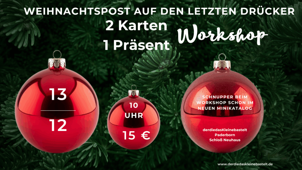 Workshop am 13.12. um 10 Uhr.